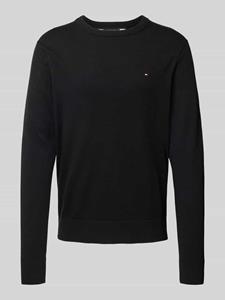 Tommy Hilfiger Gebreide pullover met logostitching, model 'PIMA'