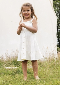 Looxs Revolution Mousseline zomerjurk ivory voor meisjes in de kleur