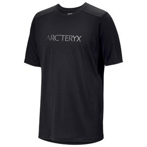 Arcteryx Arc'teryx - Ionia Merino Wool Arc'Word Logo S/S - Merinoshirt, zwart