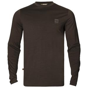 Härkila  Base All Season L/S T-Shirt - Merinoshirt, bruin