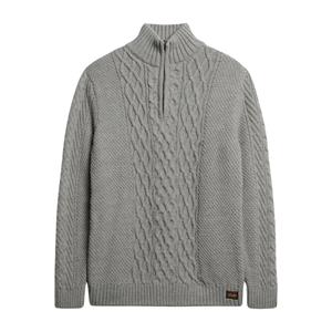 Superdry Jacob Cable Knit Half Zip Trui Heren