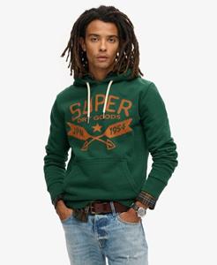 Superdry Mannen Outdoor Hoodie met Print Groen