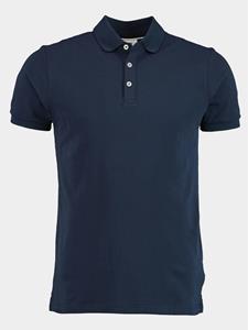 Bos Bright Blue Polo korte mouw oscar polo fine pique plain 22108os03bo/290 navy