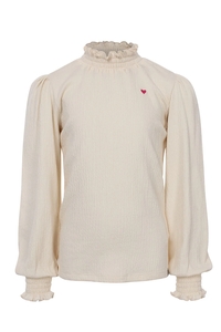 Looxs Revolution Meisjes t-shirt ls crinkel creme