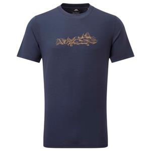 Mountain Equipment  Groundup Skyline Tee - Sportshirt, blauw