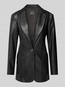 Armani Exchange Blazer in leerlook met knoopsluiting