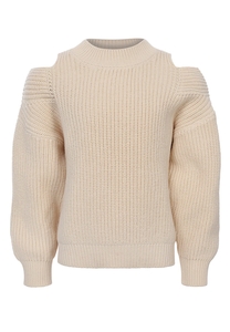 Looxs Revolution Meiden sweater met open shoulders creme