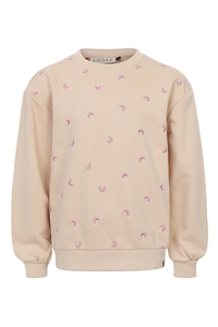 Looxs Revolution Meisjes sweater embroidery latte