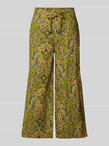 Christian Berg Woman Loose fit linnen culotte met paisleymotief