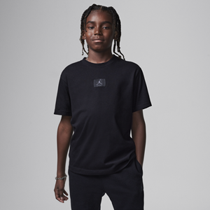 Jordan T-shirt met gescheurde Flight patch voor kids - Zwart