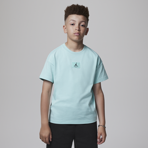 Jordan T-shirt met gescheurde Flight patch voor kids - Groen