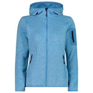 CMP  Women's Jacket Fix Hood Jacquard Knitted 3H19826 - Fleecevest, blauw