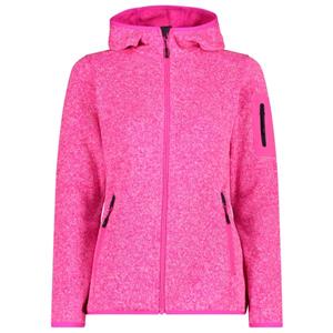 CMP  Women's Jacket Fix Hood Jacquard Knitted 3H19826 - Fleecevest, roze