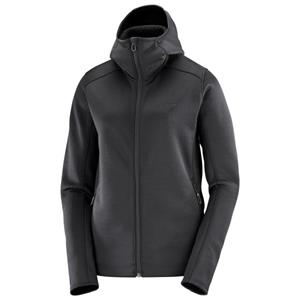 Salomon  Women's Sntial Midfleece Full Zip Hoodie - Fleecevest, grijs/zwart