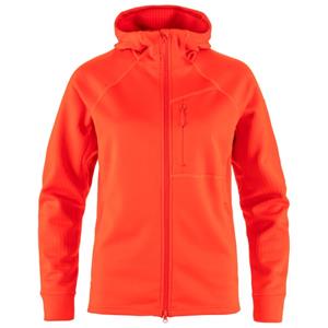 Fjällräven  Women's Abisko Grid Fleece Hoodie - Fleecevest, rood