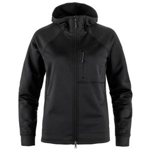 Fjällräven  Women's Abisko Grid Fleece Hoodie - Fleecevest, zwart