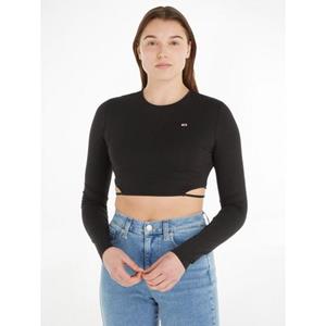 TOMMY JEANS Shirt met lange mouwen TJW TIE WRAP TOP met -merklabel