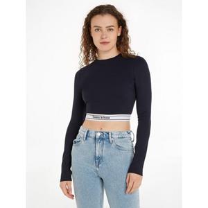 TOMMY JEANS Shirt met lange mouwen TJW CRP LOGO WAISTBAND LS met  print op de heup