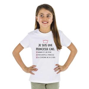 Ma Petite Tribu Kindershirt IK BEN EEN PRINSES OMDAT MAMA EEN KONINGIN IS…