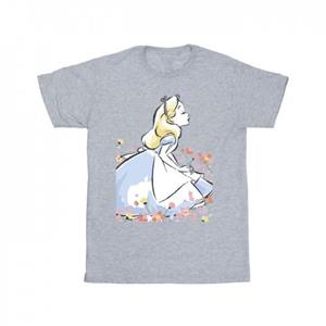 Disney meisjes Alice In Wonderland schets bloemen katoenen T-shirt