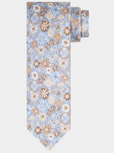 Profuomo Stropdas tie silk print blue ppta1a012c/