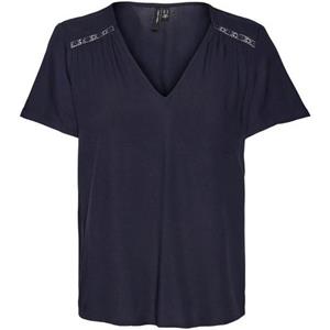 Vero Moda Shirt met V-hals VMBLANCA SS TOP WVN GA