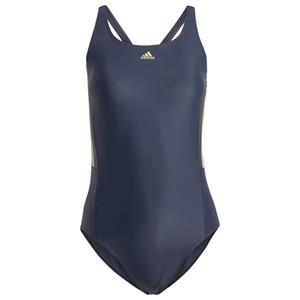 Adidas  Women's 3-Stripes Mid Swimsuit - Badpak, blauw