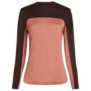 Icebreaker  Women's 125 Cool-Lite Sphere L/S Tee CB - Merinoshirt, roze/bruin