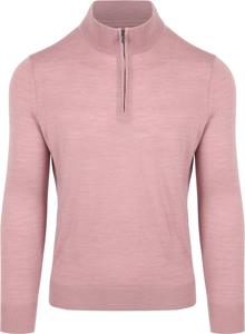 Suitable Merino Half Zip Trui Roze