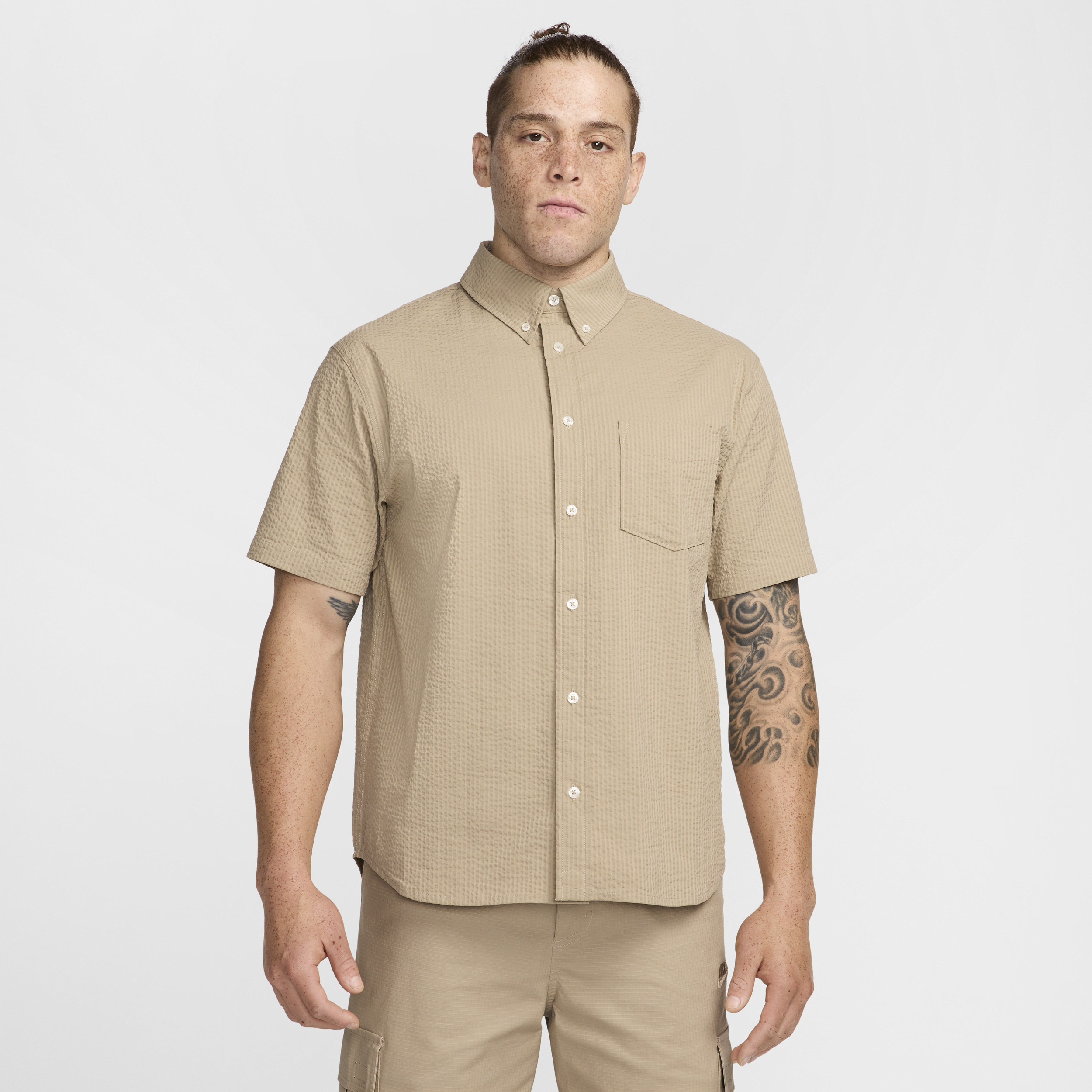 Nike NL SEERSUCKER SHIRT, Beige