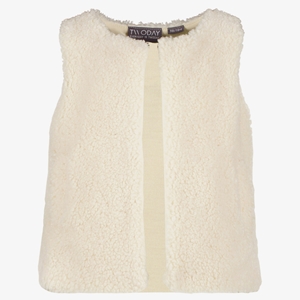 TwoDay meisjes teddy gilet beige