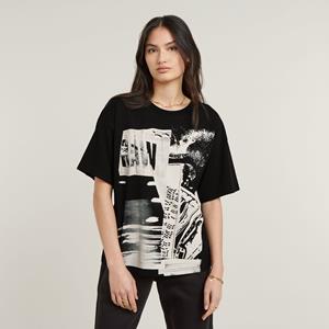 G-Star RAW Multi Print Loose Top - Zwart - Dames