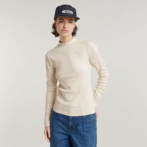 G-Star RAW Slim Rib Mock Top - Wit - Dames