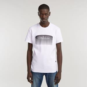 G-Star RAW Stacked Old Skool Logo T-Shirt - Wit - Heren