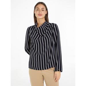 Tommy Hilfiger Top ARGYLE STRIPE COWL NECK BLOUSE