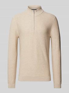 OLYMP Level Five Slim fit gebreide pullover met opstaande kraag