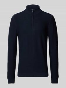 OLYMP Level Five Slim fit gebreide pullover met opstaande kraag