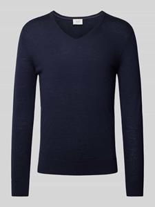 OLYMP Level Five Slim fit gebreide pullover met ribboorden