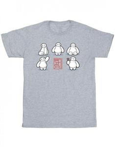 Disney Girls Big Hero 6 Baymax Many Poses katoenen T-shirt