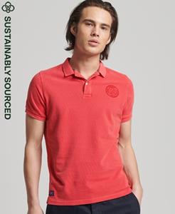 Superdry Male Vintage Superstate Polo van Biologisch Katoen Rood