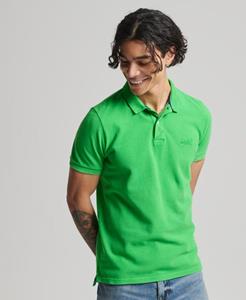 Superdry Male Vintage Destroy Poloshirt van Biologisch Katoen Groen