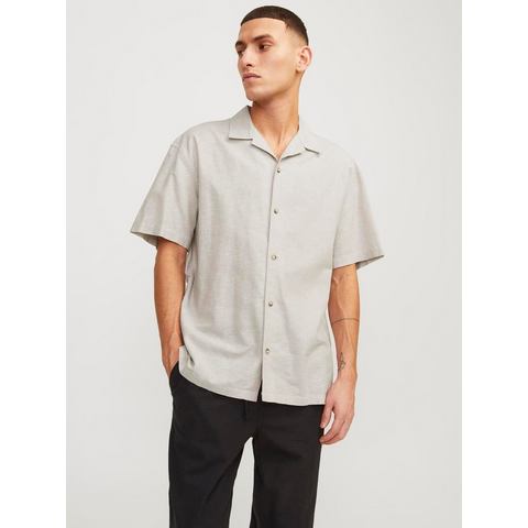 Jack & Jones Overhemd met korte mouwen JJESUMMER RESORT LINEN BLEND SHIRT SS SN