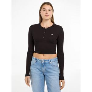 TOMMY JEANS Shirt met lange mouwen TJW CRP HENLEY TOP LS