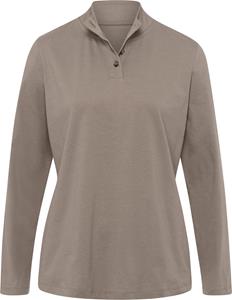 Your Look... for less! Dames Shirt met opstaande kraag taupe Maat