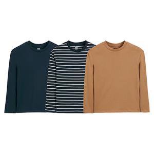 LA REDOUTE COLLECTIONS Set van 3 T-shirts met lange mouwen