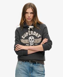 Superdry Vrouwen Versierde Hoodie met Posterprint Zwart