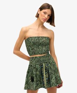 Superdry Vrouwen St. Tropez-minirok met Paisleyprint Groen