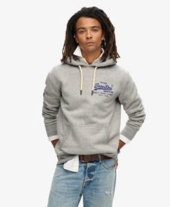 Superdry Mannen Hoodie met Classic Vintage-logo Grijs