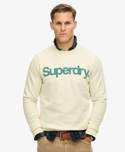 Superdry Mannen Classic Core Sweatshirt met Logo Wit