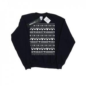 Disney jongens Mickey en Minnie Christmas Fair Isle sweatshirt